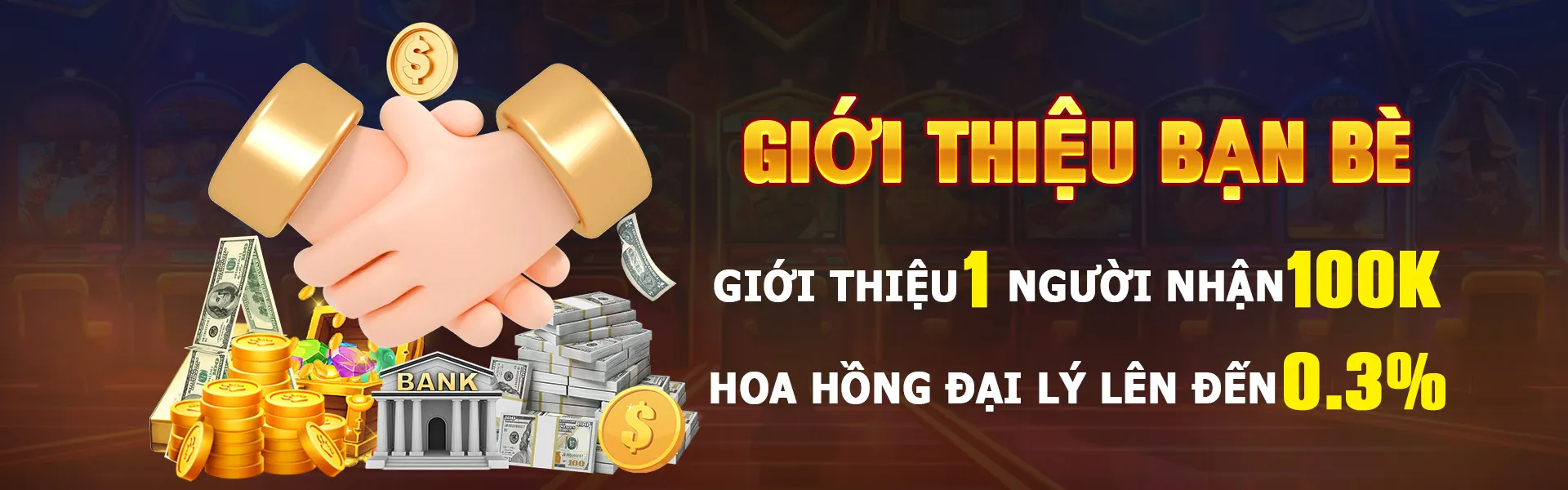 Hình ảnh hero chính cho trang nổ hũ 69vn15, hiển thị các biểu tượng slot game lấp lánh, tiền vàng rơi xuống, không khí sôi động, sang trọng, với tông màu vàng chủ đạo, tạo cảm giác chiến thắng và giàu có.
